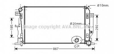 AVA QUALITY COOLING msa2446 -  Радиатор, охлаждение двигателя